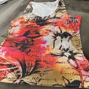 Cache Multicolor Floral Tank Top